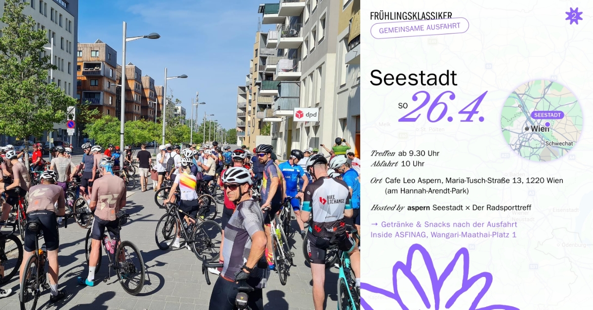 RST Frühlingsklassiker – Gemeinsame Ausfahrt der 2. Etappe aspern Seestadt