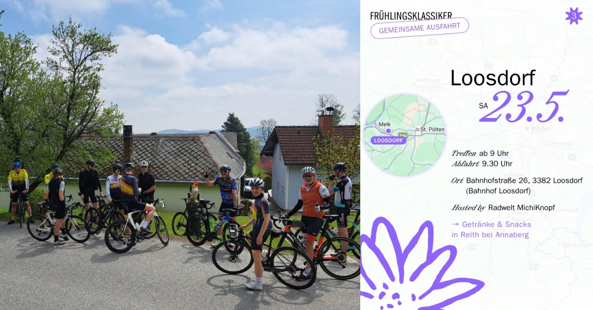 5. RST Frühlingsklassiker – Gemeinsame Ausfahrt der 3. Etappe Loosdorf